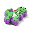 Cartoon Dinosaur Food Grade Eco-Friendly Silicone Focal Beads SIL-Q022-05A-2
