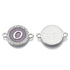 Alloy Enamel Links Connectors ENAM-TAC0003-01S-01O-2
