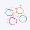 Adjustable Braided Bead Bracelets BJEW-JB05098-1