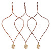 3Pcs Faux Suede Macrame Pouch  Pendant Necklaces NJEW-TAC0051-03-2