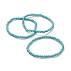 Synthetic Turquoise Beaded Stretch Bracelets BJEW-A117-A-18-1
