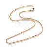 304 Stainless Steel Wheat Chain Necklaces NJEW-L160-005C-G-2