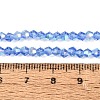 AB Color Plated Transparent Glass Beads Strands GLAA-G127-01-01P-2