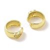 Brass Micro Pave Clear Cubic Zirconia Cuff Earrings for Women EJEW-I305-02G-2