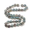 Transparent Electroplate Glass Beads Strands GLAA-G098-04C-2
