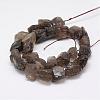 Raw Rough Natural Smoky Quartz Beads Strands G-E343-07-2