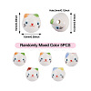5Pcs Printed Handmade Porcelain Ceramic Beads PORC-TADJ0001-02-4