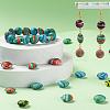 40Pcs 4 Colors Handmade Frosted Lampwork Beads LAMP-LS0001-06-6