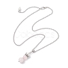 6Pcs 6 Colors Handmade Glass Beaded Prince with Crown Pendant 304 Stainless Steel Cable Necklaces for Women NJEW-JN05447-6