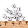 Brass Rhinestone Spacer Beads RSB072-06S-3