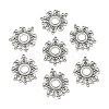Tibetan Style Alloy Connector Cabochon Settings X-EA541Y-NF-1