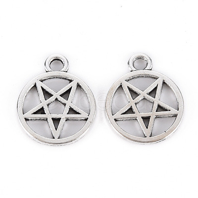 Tibetan Style Alloy Pendants TIBE-S323-103AS-RS-1