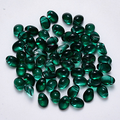 Spray Painted Imitation Jade Glass Charms GLAA-R211-05-J08-1