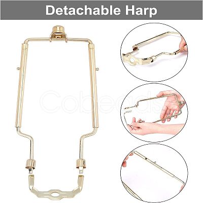 Iron Lamp Shade Harp Holder AJEW-OC0002-67G-1