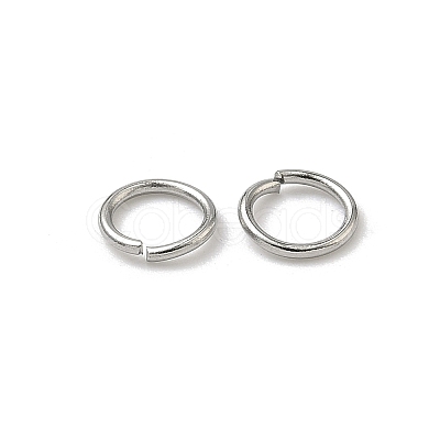 Tarnish Resistant 304 Stainless Steel Open Jump Rings STAS-Q186-02-6x0.8mm-1