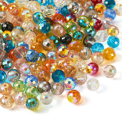 180Pcs 18 Colors Transparent Electroplate Glass Bead EGLA-TA0001-19-1