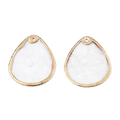 Natural Capiz Shell Pendants SSHEL-N034-129B-01-1