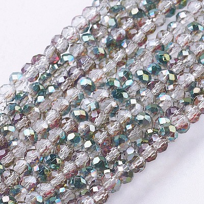 Electroplate Glass Faceted Rondelle Beads Strands LS-EGLA-D020-3x2mm-15-1