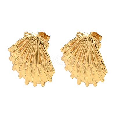 304 Stainless Steel Stud Earrings SA-CBA46AF-06G-01-1