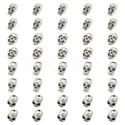 40Pcs 4 Styles Halloween Theme Tibetan Style Alloy Beads FIND-HY0003-85-1