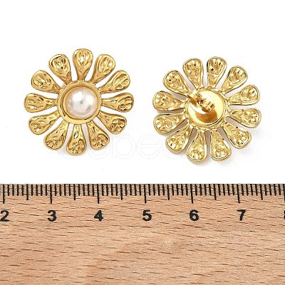 201 Stainless Steel Stud Earrings EJEW-D354-08G-04-1