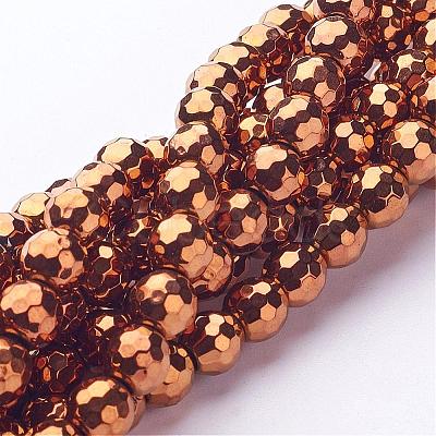 Non-magnetic Synthetic Hematite Beads Strands G-G092-2mm-1
