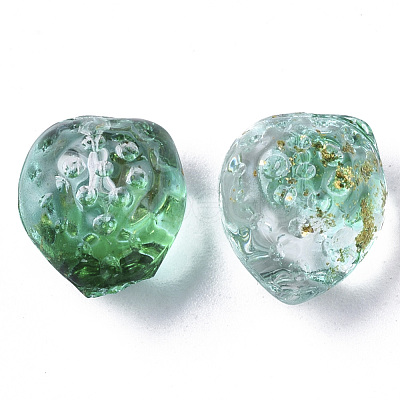 Transparent Spray Painted Glass Beads GLAA-R215-01-B07-1