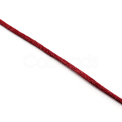 Polyester Satin Rattail Cord OCOR-WH0066-43D-1
