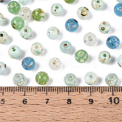 Picasso Baking Paint Glass Seed Beads SEED-N007-38A-04-1
