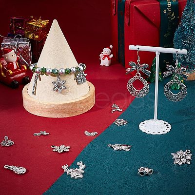 64Pcs 16 Style Tibetan Style Alloy Pendants FIND-SC0004-76-1
