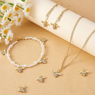 10Pcs Rack Plating Brass Micro Pave Cubic Zirconia Pendants ZIRC-SZ0004-24-1