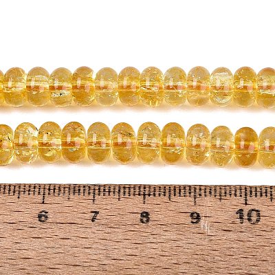 Crackle Transparent Glass Beads Strands GLAA-N074-02A-09-1