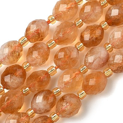 Heated Natural Citrine Beads Strands G-F809-A45-01-1
