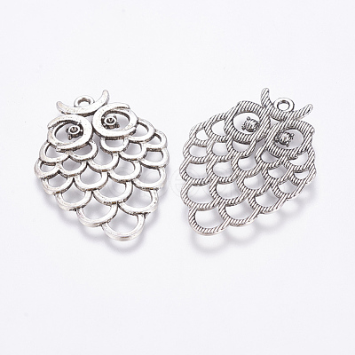 Owl Alloy Pendant Rhinestone Settings EA11877Y-NF-1