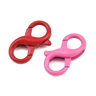 Spray Painted Alloy Lobster Claw Clasps AL-CBAA02B-02-1