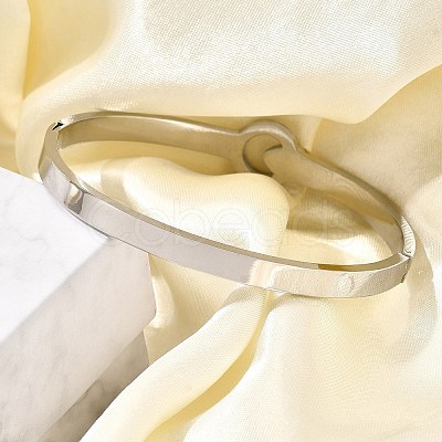 304 Stainless Steel Hinged Bangles for Women BJEW-F474-46P-1