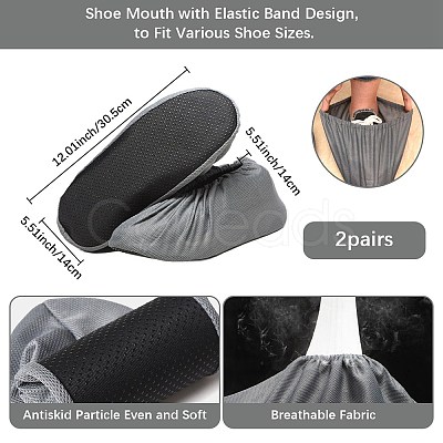 Polyester Silent Non-slip Shoe Covers AJEW-WH20067-116B-1