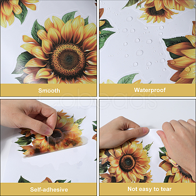 Sunflower Self-Adhesive PVC Wall Stickers STIC-WH20002-25-1