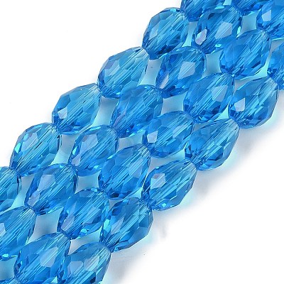 Transparent Glass Beads Strands EGLA-N013-T8mm-D17-1