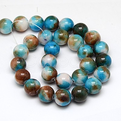 Natural Persian Jade Beads Strands G-G597-8mm-XTH-08-1