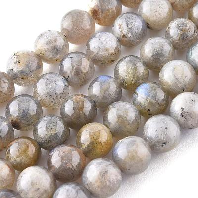Natural Labradorite Beads Strands X-G-G212-8mm-23-1