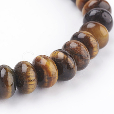 Natural Tiger Eye Beads Stretch Bracelets BJEW-JB03376-04-1