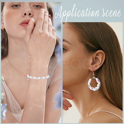 1200Pcs Opaque White Acrylic Beads MACR-PA0001-74-1