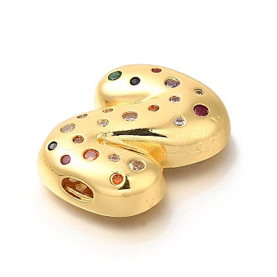 Brass Cubic Zirconia Pendants KK-M295-13G-Z-1
