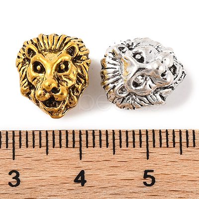 Tibetan Style Alloy Animal Lion Head Beads PALLOY-A063-02-1