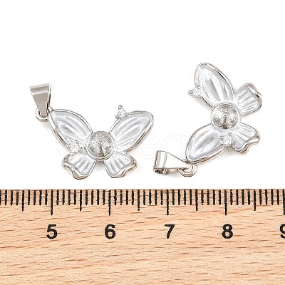 Brass Micro Clear Cubic Zirconia Peg Bails Pin Pendants KK-CBA6A75-51A-P-1