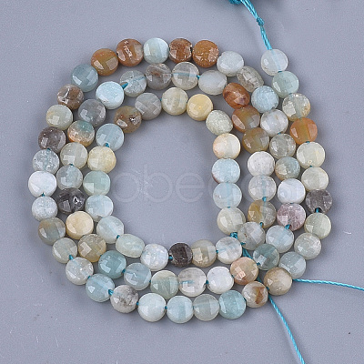 Natural Flower Amazonite Beads Strands X-G-S354-43-1