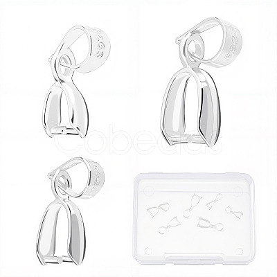 6Pcs 3 Style 925 Sterling Silver Pendant Bails STER-SC0001-17-1