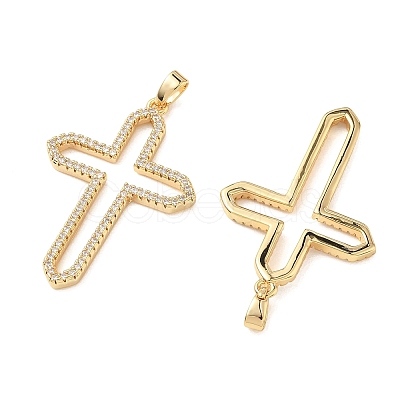 SHEGRACE Brass Micro Pave Cubic Zirconia Pendants XGRQ3D588-484G-1