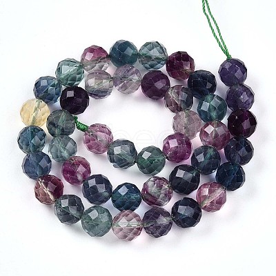 Natural Rainbow Fluorite Beads Strands G-T140-22C-1